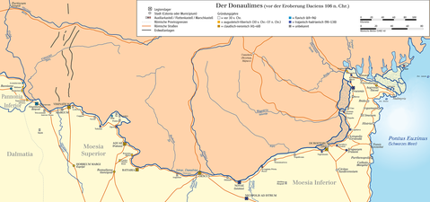 הלימס של מואסיה בבולגריה ורומניה של ימינו