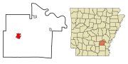 Thumbnail for File:Lincoln County Arkansas Incorporated and Unincorporated areas Star City Highlighted.svg