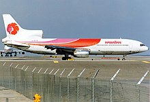 Lockheed L-1011 TriStar displaying the livery introduced in 1975.