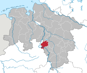 Lage des Landkreis Schaumburg in Niedersachsen (anklickbare Karte)