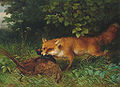 Ludwig Sellmayr (1834–1901): Fuchs mit Fasan, 1871, Öl auf Leinwand, 66,5 x 88 cm