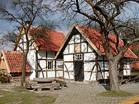 Half-timbered houses at the Südhemmern mill