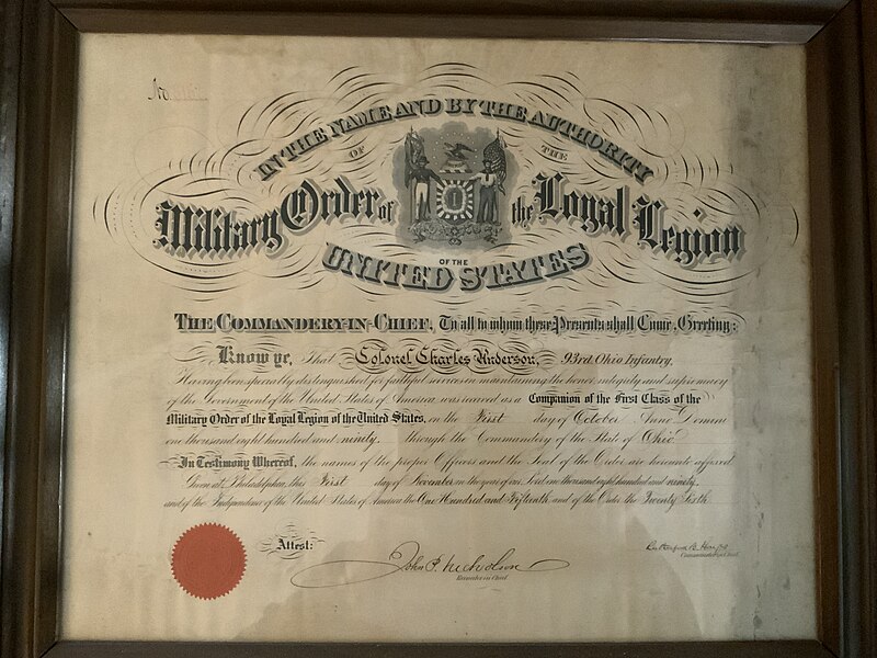 File:MOLLUS certificate, Col Charles Anderson.jpg