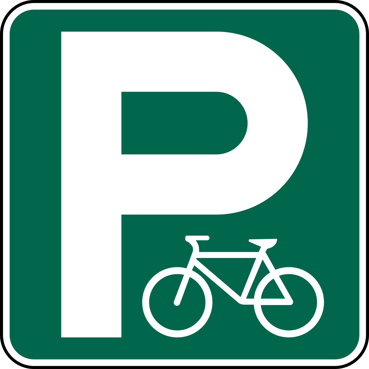 Svg 19. Bicycle parking sign.