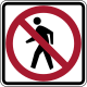 Zeichen R9-3 Fußgänger verboten