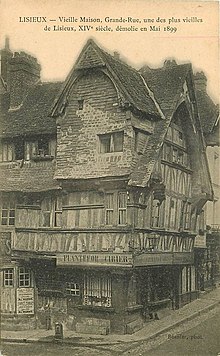 Carte postale de la « maison Plantefor » à Lisieux.