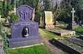 The grave of Malcolm McLaren in the eastern end of Highgate Cemetery.