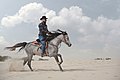 Man riding horse