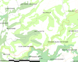 Mapa obce Vauclusotte