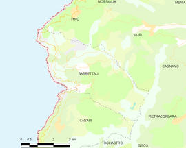 Mapa obce Barrettali