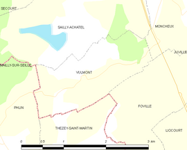 Mapa obce Vulmont