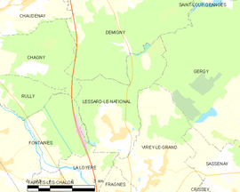 Mapa obce Lessard-le-National
