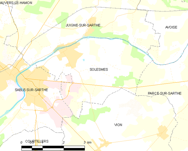 Poziția localității Solesmes