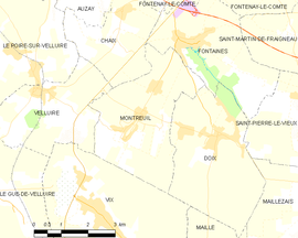 Mapa obce Montreuil