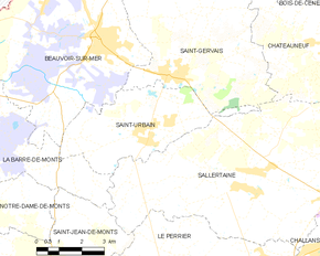 Poziția localității Saint-Urbain