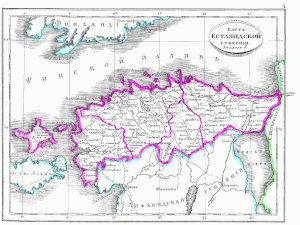 Эстляндская губерния на карте