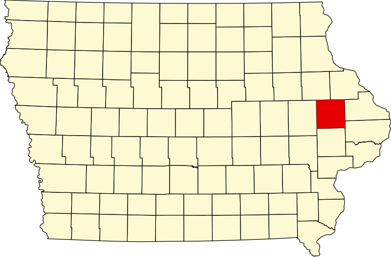 صورة:Map of Iowa highlighting Jones County.svg