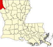 Map of Louisiana highlighting Caddo Parish.svg