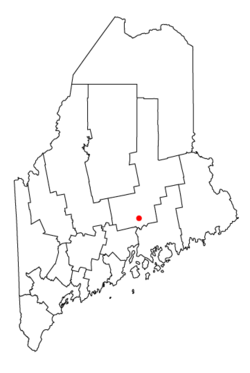 Bangorin kaupunki Mainen osavaltion kartalla.