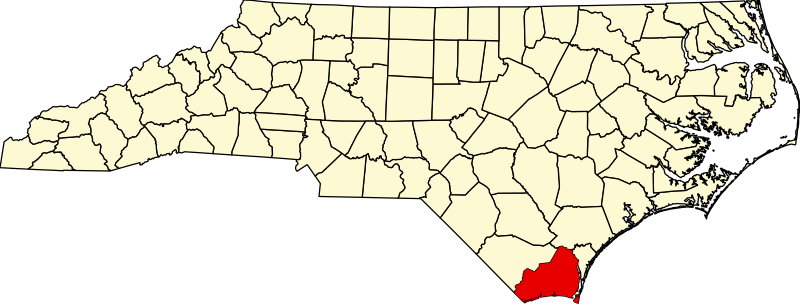 صورة:Map of North Carolina highlighting Brunswick County.svg