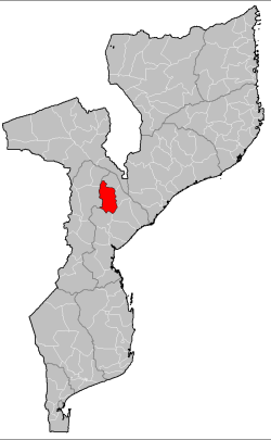 Maringué District on the map of Mozambique