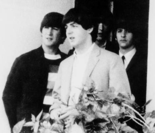 McCartney (centre) with the rest of the Beatles in 1964