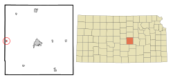 Расположение в округе Макферсон и Канзасе