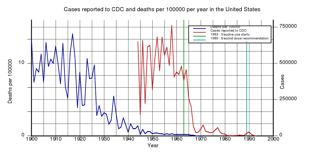 measles mortality time series