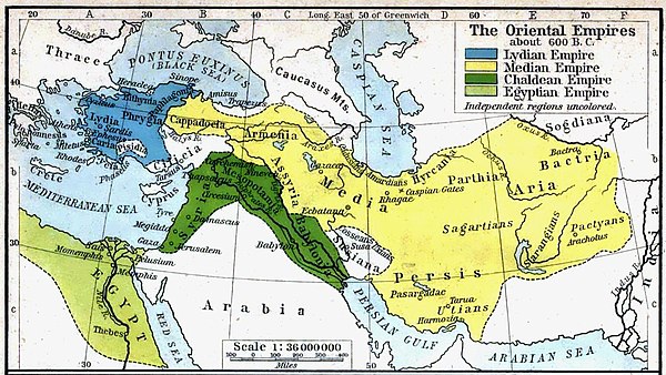 The Median Empire during both Cyaxares and Astyages reigns