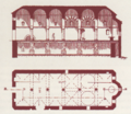 The plan of the monastery's refectory