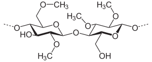 Structural formula methyl cellulose