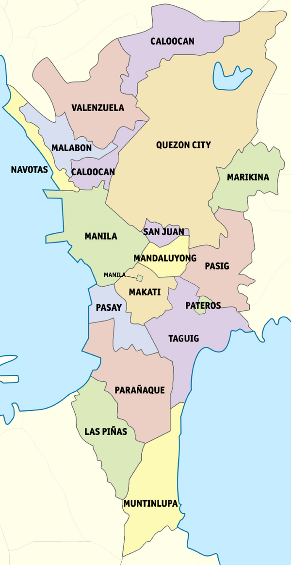 Primary local government units of Metro Manila, 2019