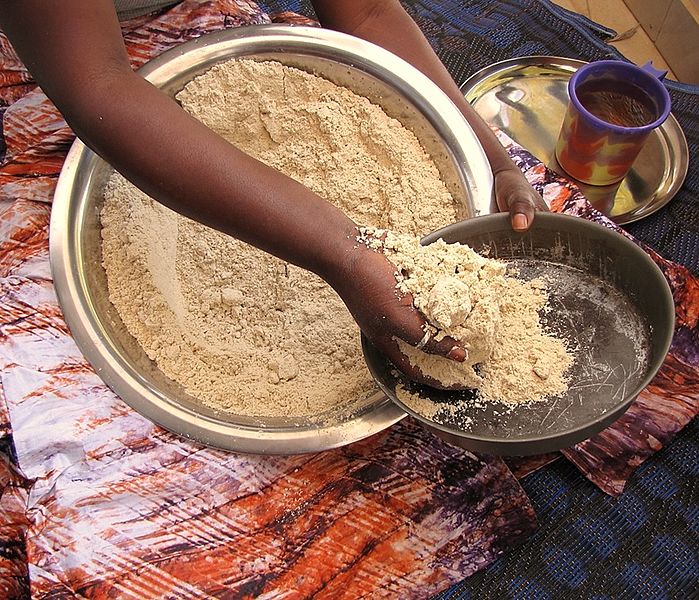 File:Millet flour. The base for African millet couscous and African millet porridges.jpg