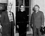 Einstein with Millikan and Georges Lemaître at the California Institute of Technology in January 1933