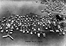 Aerial photograph of a section of Milneburg, 1921 Milneburg From the Air 1921 H J Harvey.jpg