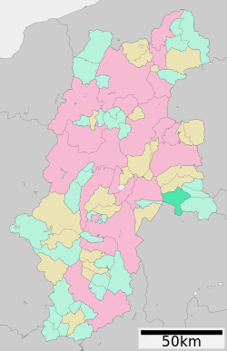 Location of Minamimaki in Nagano Prefecture
