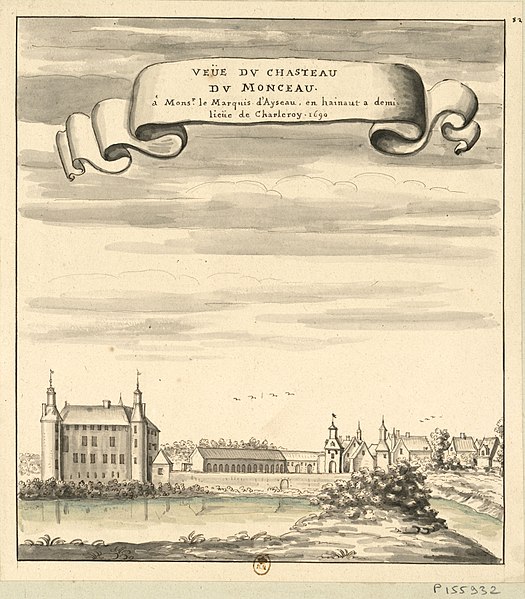 File:Monceau-sur-Sambre - vue du château - 1690.jpg