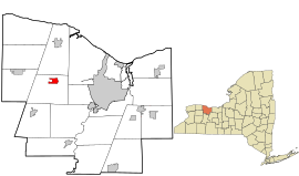 Monroe County New York incorporated and unincorporated areas Spencerport highlighted.svg