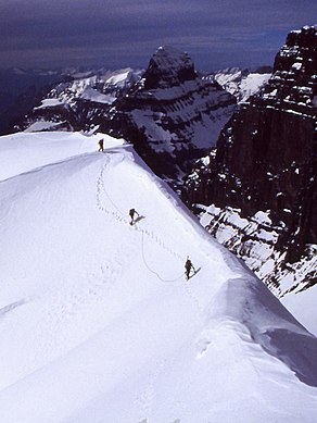 Mt. Alberta (Ctr) from South Twin summit