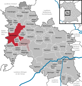 Poziția localității Nördlingen