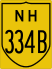 National Highway 334B marker