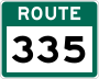 Route 335 marker