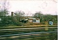 A derelict permanent way hut south of the former location of the now closed Park Royal West Halt in 2002.