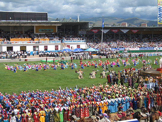 2006 Naadam ceremony at the National Sports Stadium in 2006.
