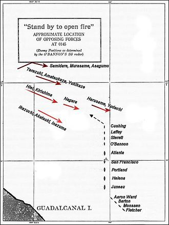 Position of Japanese and U.S. ships at 01:45 on 13 November NavalGuadalcanalNov13 mod.jpg