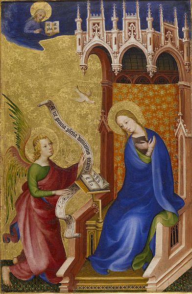 File:Netherlandish - Two Panels depicting the Annunciation, Baptism of Christ and Crucifixion from the Antwerp-Baltimore Quadriptych - Walters 371683 (2).jpg