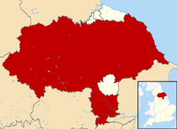 Shown within the ceremonial county of North Yorkshire