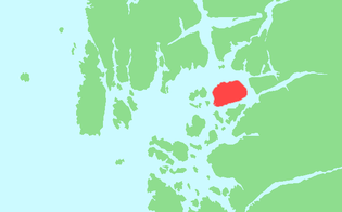 نقشه محلی اُومبو در استان روگالاند، در کشور نروژ