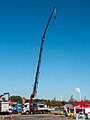 * Nomination Telescopic crane by Palfinger mounted on a Mercedes-Benz Arocs truck on display at Nufam 2023 in Rheinstetten --MB-one 22:15, 12 October 2023 (UTC) * Promotion  Support Good quality. Useful to add the height of the crane if known. --Tagooty 01:35, 13 October 2023 (UTC)  Comment Dust spot to the left of the center of the crane. Please clone it out. -- Ikan Kekek 02:30, 13 October 2023 (UTC)