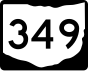 State Route 349 marker